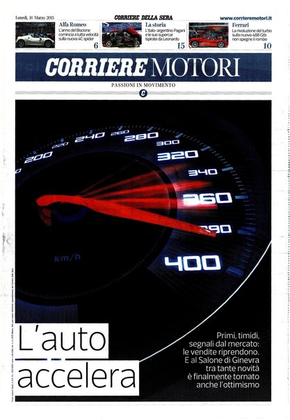 Corriere motori : supplemento settimanale di auto, moto e nautica del Corriere della sera